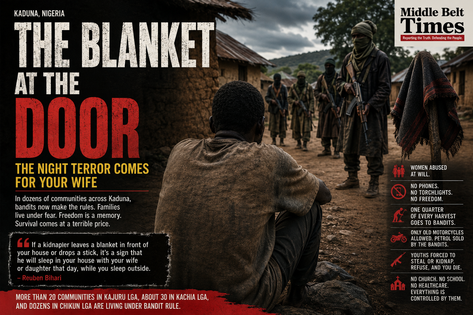 “The Blanket at the Door”: Inside Southern Kaduna Villages Where Bandits Have Become the Government